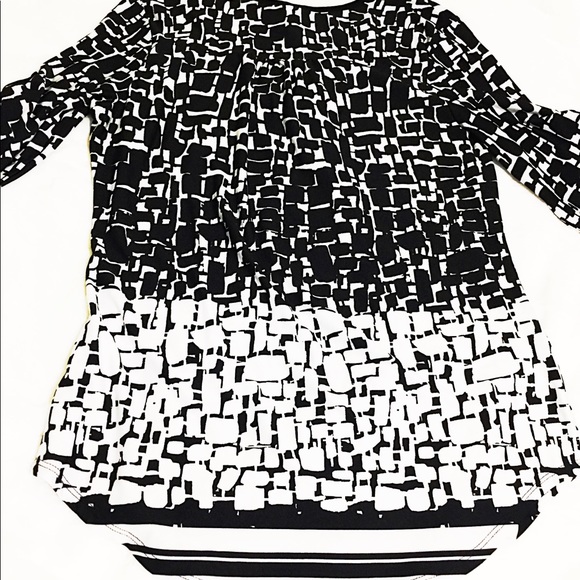 Black & White Geometric Designs Stretchy Top (NWT) - Picture 3 of 6